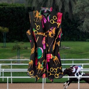 Vintage 90s Ralph Lauren Horse Race Equestrian Neck-Tie Sleeveless Top